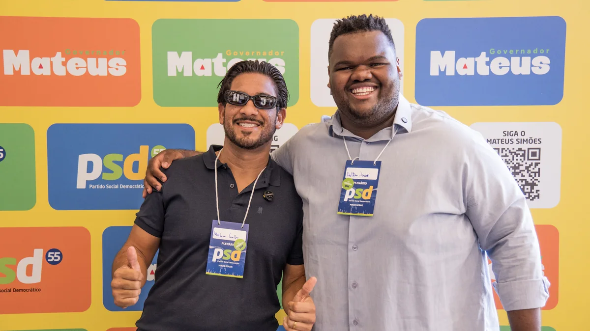 Matheus Coelho durante encontro do PSD